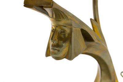 Art Nouveau Brass Table Lamp