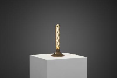 Art Nouveau Brass Table Lamp Europe 1900s