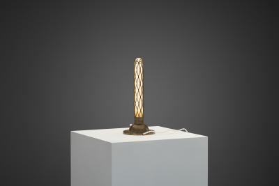 Art Nouveau Brass Table Lamp Europe 1900s