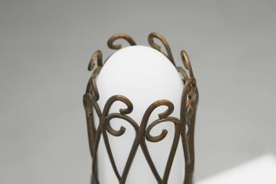 Art Nouveau Brass Table Lamp Europe 1900s