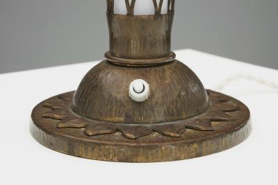 Art Nouveau Brass Table Lamp Europe 1900s