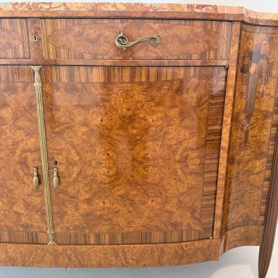 Art Nouveau Burlwood Sideboard France Circa 1915 