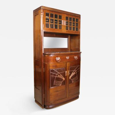 Art Nouveau Cabinet or Buffet by August Ungeth m Mahogany Austria circa 1900