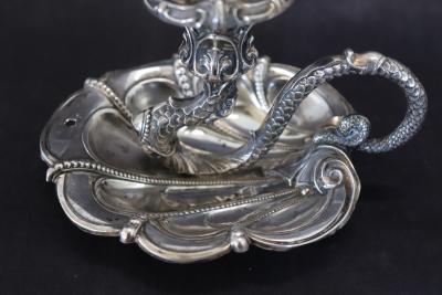 Art Nouveau Candle Holder in 800 Sterlign Silver by Wilhelm Binder