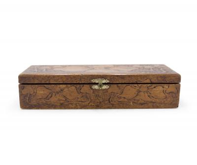Art Nouveau Carved Wooden Box
