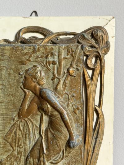 Art Nouveau Decorative Panels A Pair