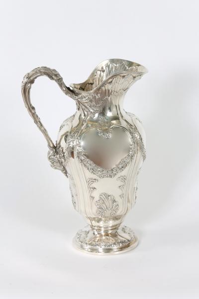 Art Nouveau French Tetard Sterling Wash Basin Jug