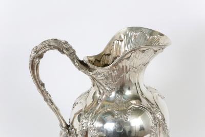 Art Nouveau French Tetard Sterling Wash Basin Jug