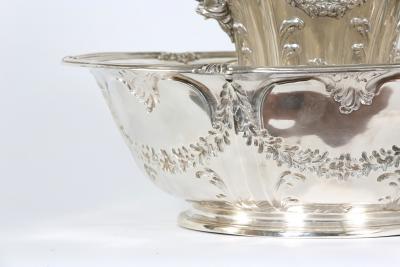 Art Nouveau French Tetard Sterling Wash Basin Jug