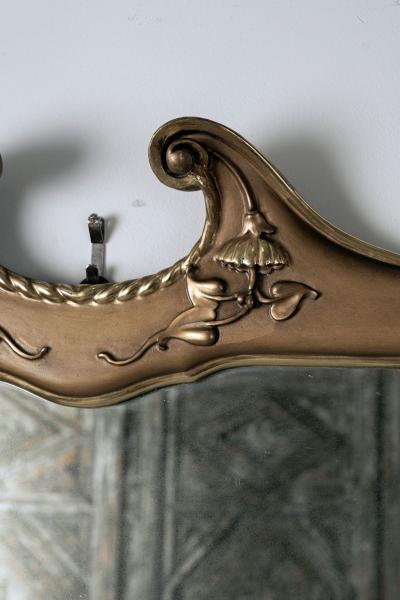Art Nouveau Gold Painted and Giltwood Mirror