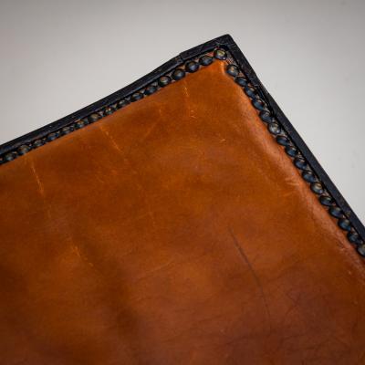 Art Nouveau Piano Stool with Leather Seat early 20th Century