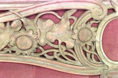 Art Nouveau Pink Velvet Wall Panel