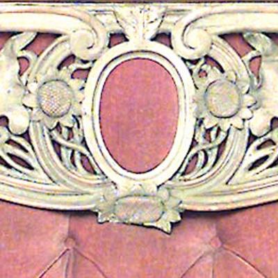 Art Nouveau Pink Velvet Wall Panel