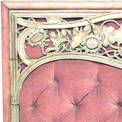 Art Nouveau Pink Velvet Wall Panel