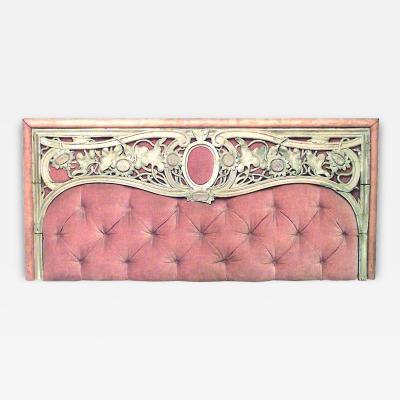 Art Nouveau Pink Velvet Wall Panel