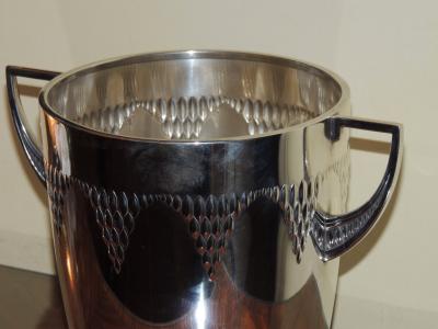 Art Nouveau Repousse Silver Champagne Bucket