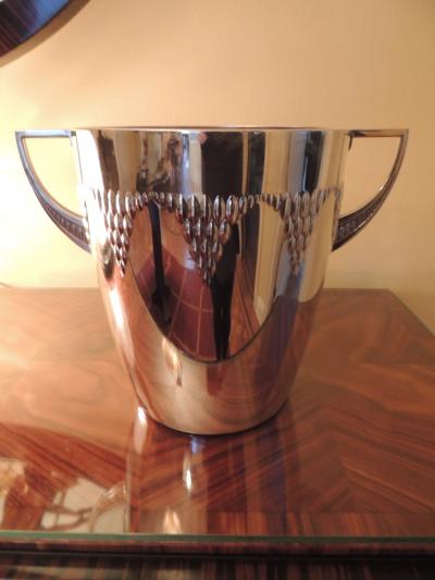 Art Nouveau Repousse Silver Champagne Bucket