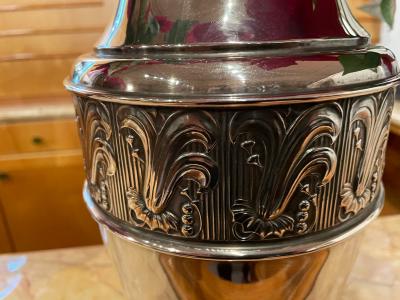 Art Nouveau Silver Pair of Urns