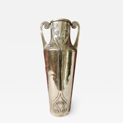 Art Nouveau Silver Vase with Hammered Details