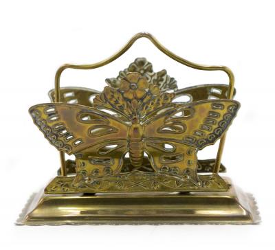 Art Nouveau Style Brass Butterfly Letter Holder