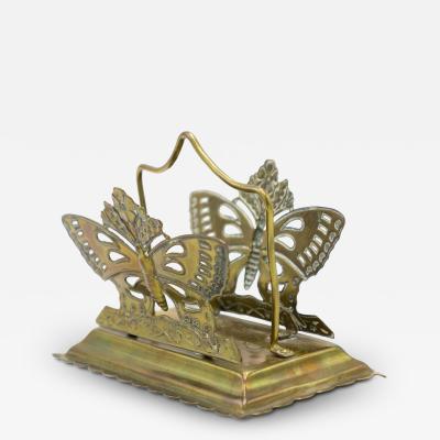 Art Nouveau Style Brass Butterfly Letter Holder