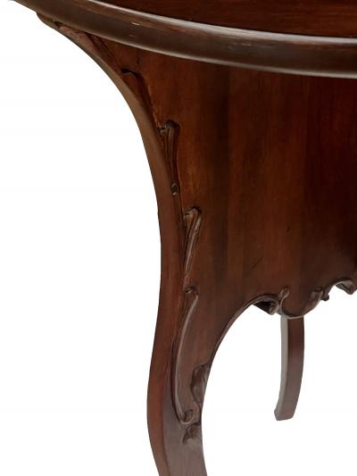 Art Nouveau Style Mahogany Circular Side Drinks Table