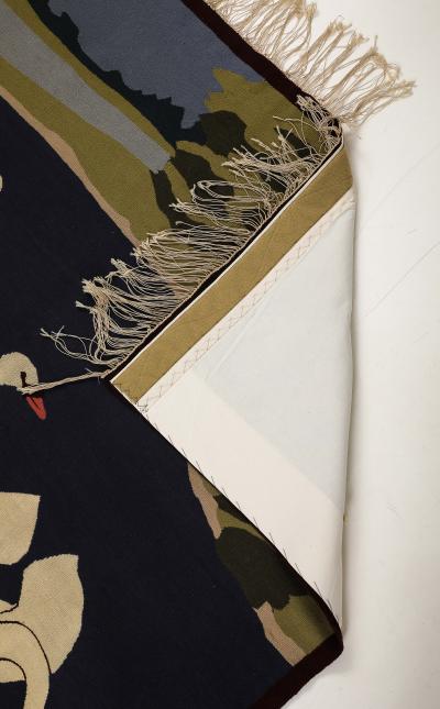 Art Nouveau Tapestry Rug Swans 