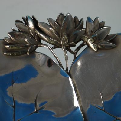 Art Nouveau WMF Fairy With Dove Lily Visiting Card Tray