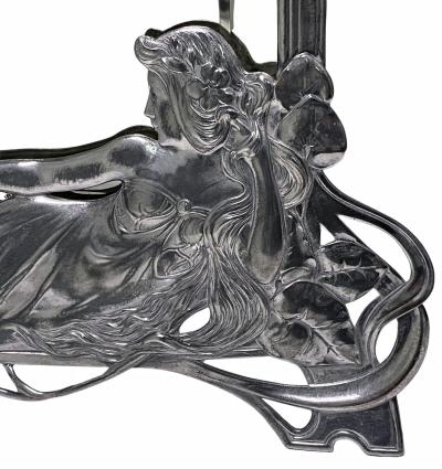 Art Nouveau WMF Maiden Table Mirror circa 1906 Germany