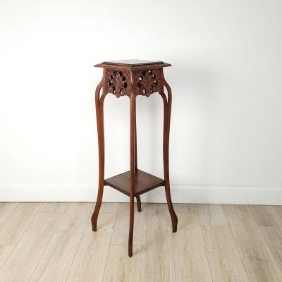 Art Nouveau Walnut Plant Stand circa 1900