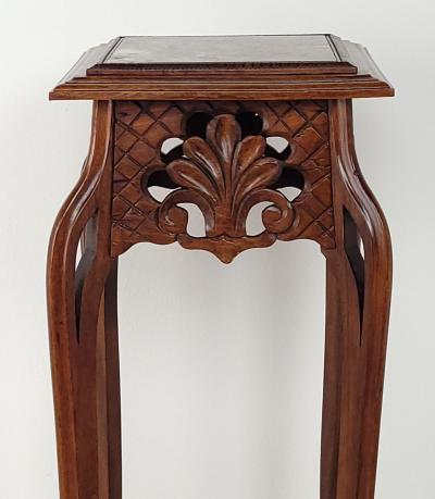 Art Nouveau Walnut Plant Stand circa 1900