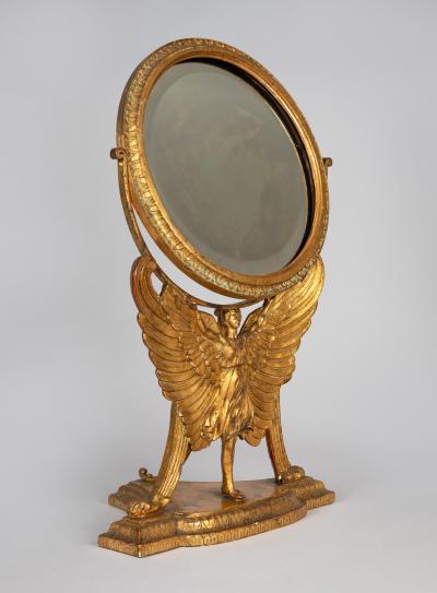 Art Nouveau Winged Victory Table Mirror