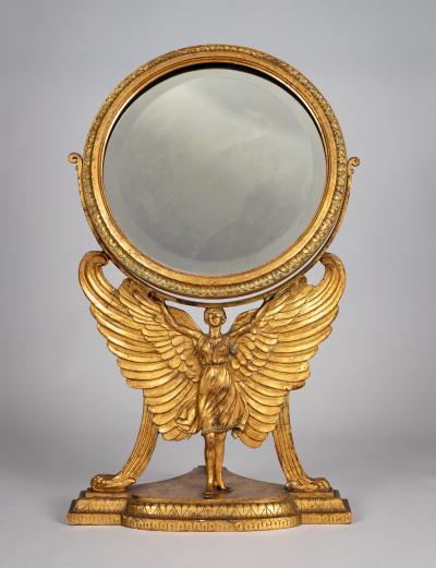 Art Nouveau Winged Victory Table Mirror