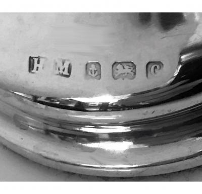 Art Nouveau hammered Silver Flower Vase Birmingham 1902 Henry Matthews