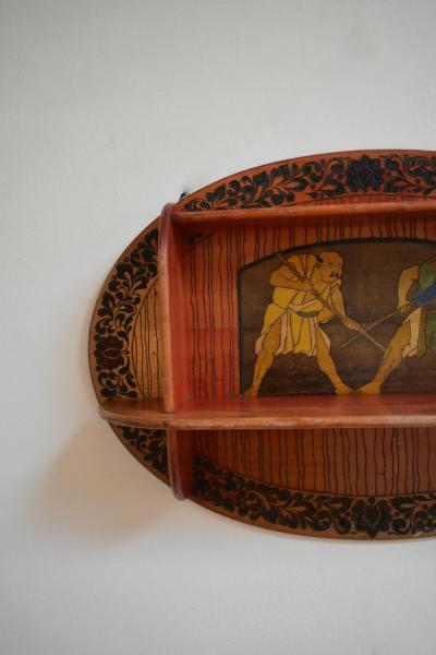 Art Nouveau mural bookcase 1900s 