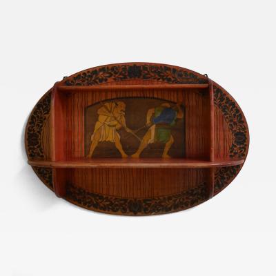 Art Nouveau mural bookcase 1900s 
