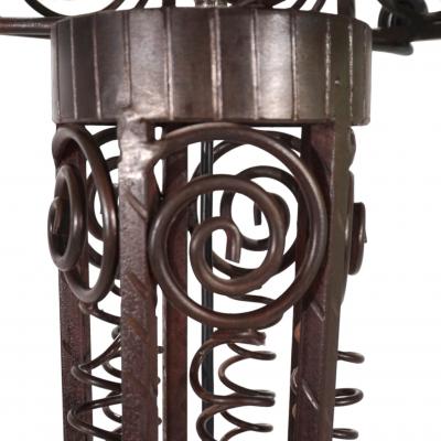 Art Nouveau wrought iron floor lamp 1920