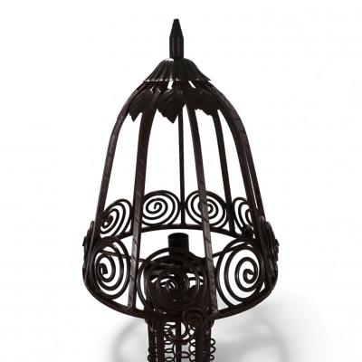 Art Nouveau wrought iron floor lamp 1920