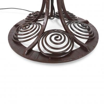 Art Nouveau wrought iron floor lamp 1920