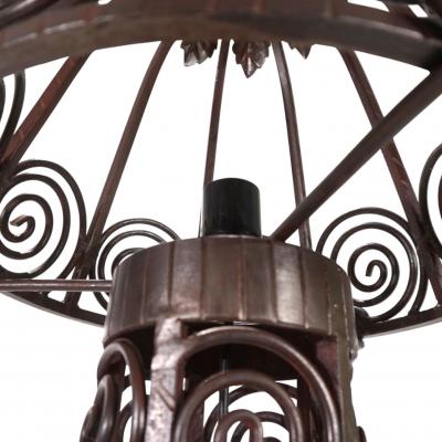 Art Nouveau wrought iron floor lamp 1920