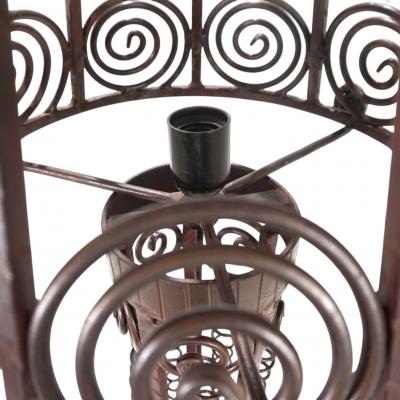 Art Nouveau wrought iron floor lamp 1920