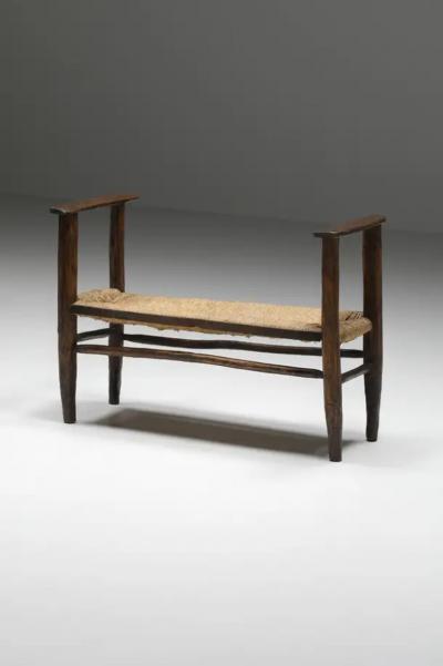 Art Populaire Folk Art Stool from the Auvergne Mid Century Rustic 1800s