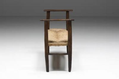 Art Populaire Folk Art Stool from the Auvergne Mid Century Rustic 1800s
