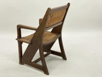 Art and Craft rarest pair of brutalist pre modernist arm chairs