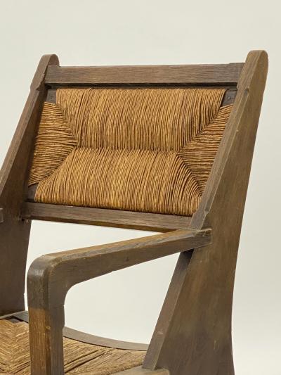 Art and Craft rarest pair of brutalist pre modernist arm chairs