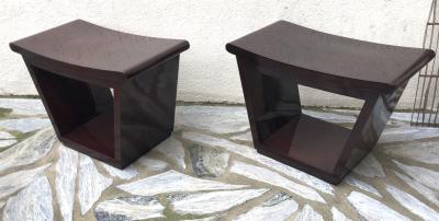 Art deco italian modernist pair of stools