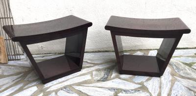 Art deco italian modernist pair of stools
