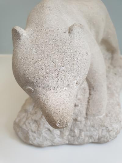 Art deco stone polar bear 