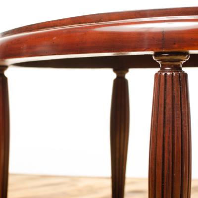 Art deco table with fluted Mahogany legs
