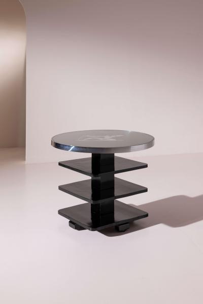 Arte deco occasional table with glass top Italy 1930s